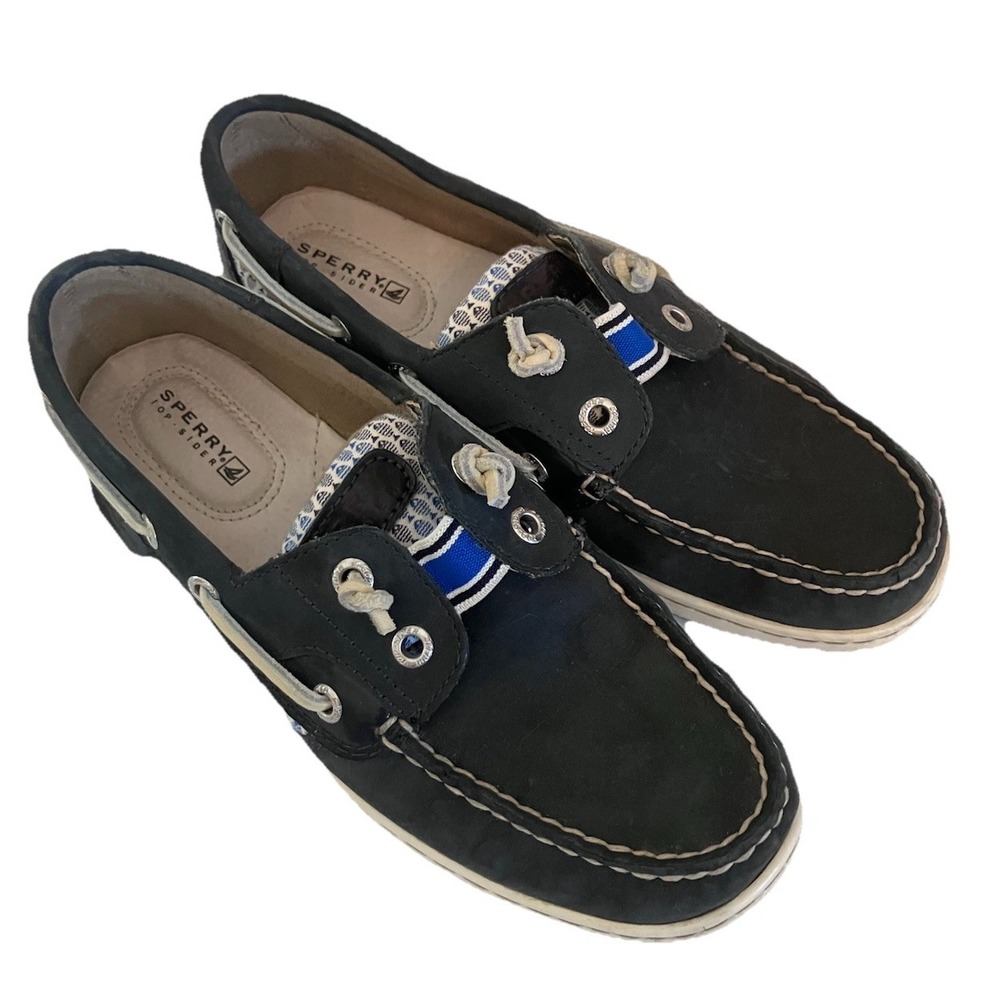 Sperry Top Sider Boat Shoes‎ Sz 6 Gray Leather Fish Lexington Women